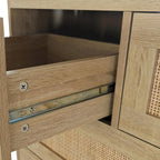 4 Drawers Rattan Cabinet,for Bedroom,Living Room,Dining Room,Hallways
