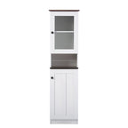Traditional White Wood Kitchen Storage by