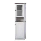 Traditional White Wood Kitchen Storage by