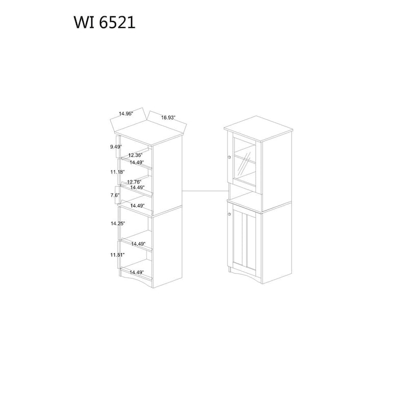 Traditional White Wood Kitchen Storage by