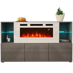 63-inch Modern Electric Fireplace Sideboard