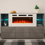 63-inch Modern Electric Fireplace Sideboard