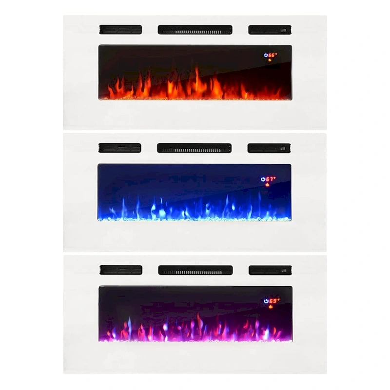 63-inch Modern Electric Fireplace Sideboard