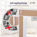 Freestanding Over Toilet Bathroom Storage Cabinet - White - 35*9*41