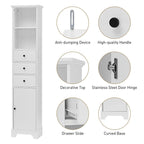 Freestanding Bathroom Storage Cabinet with 3 Drawers and Adjustable Shelf