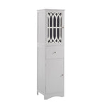 Freestanding Tall Bathroom Cabinet with Acrylic Door
