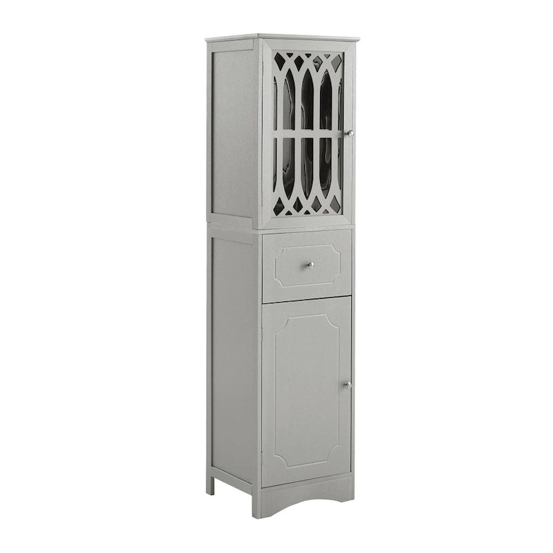 Freestanding Tall Bathroom Cabinet with Acrylic Door