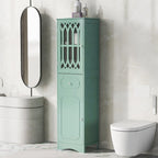 Freestanding Tall Bathroom Cabinet with Acrylic Door
