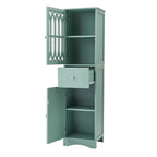 Freestanding Tall Bathroom Cabinet with Acrylic Door