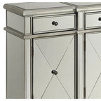 Battista Silver Mirrored Wine Cabinet