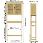 Bathroom Over The Toilet Storage Cabinet Organizer With Doors Shelves - 25 x 10 x 69