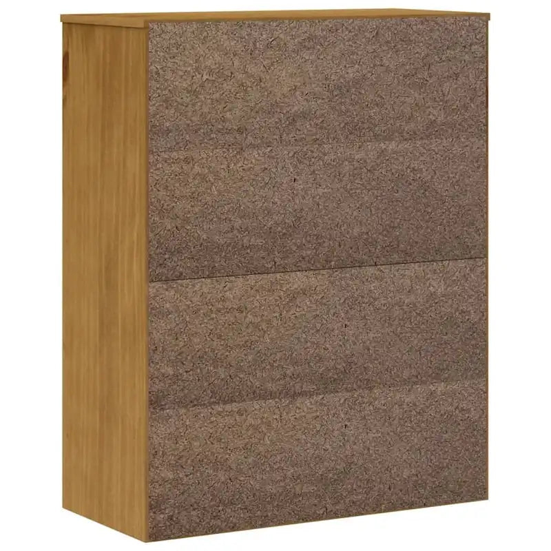 Solid Pine High Cabinet Top Unit (with Glass Doors) — 31.5 x 14.6 x 39.4