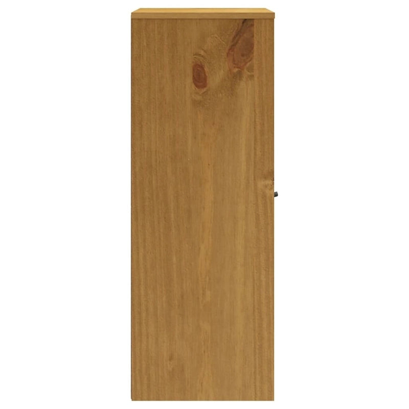 Solid Pine High Cabinet Top Unit (with Glass Doors) — 31.5 x 14.6 x 39.4