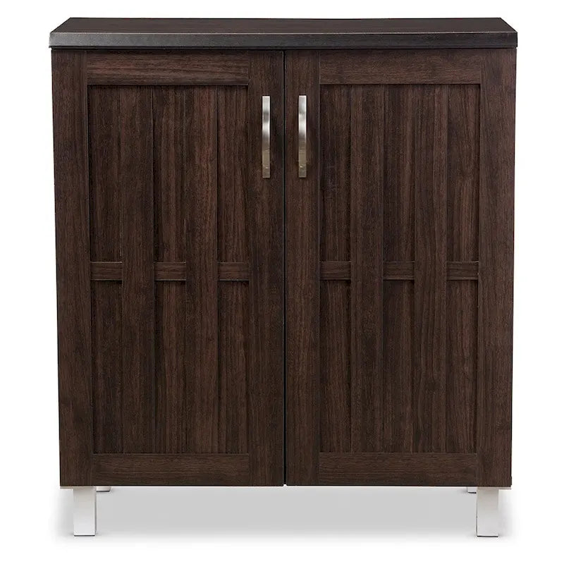 Excel Modern and Contemporary Dark Brown Sideboard Storage Cabinet - 31.2 High x 15.6 Wide x 35.1 Deep
