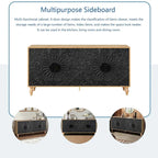 Carved Symmetrical Design Door Sideboards