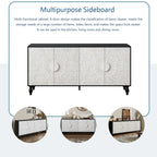 Carved Symmetrical Design Door Sideboards