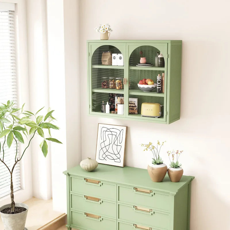 27.56Glass Doors Modern Two-door Wall Cabinet