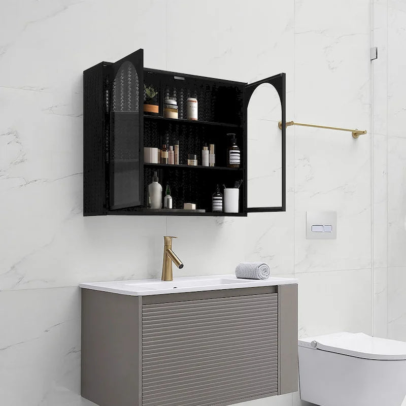 27.56Glass Doors Modern Two-door Wall Cabinet