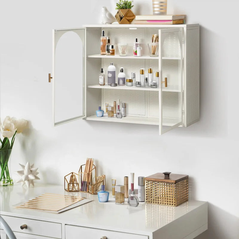 27.56Glass Doors Modern Two-door Wall Cabinet