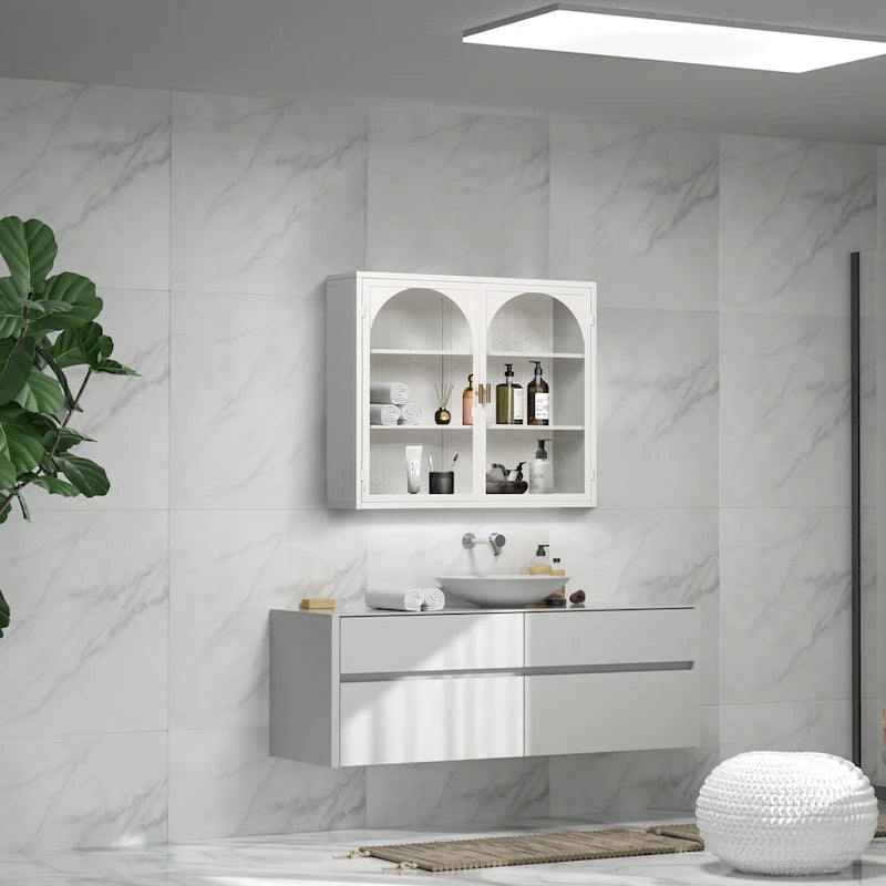 27.56Glass Doors Modern Two-door Wall Cabinet