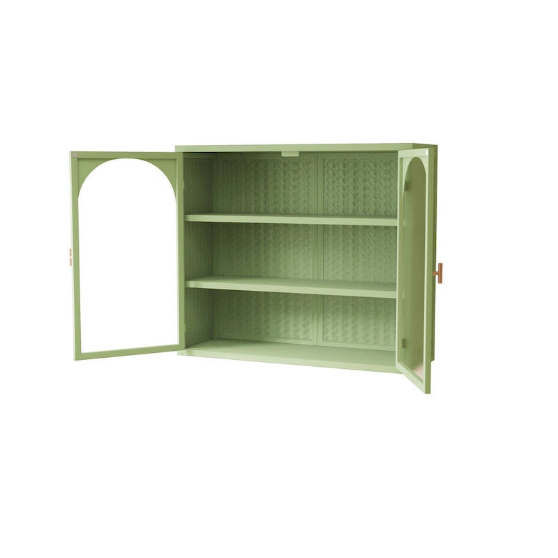 27.56Glass Doors Modern Two-door Wall Cabinet