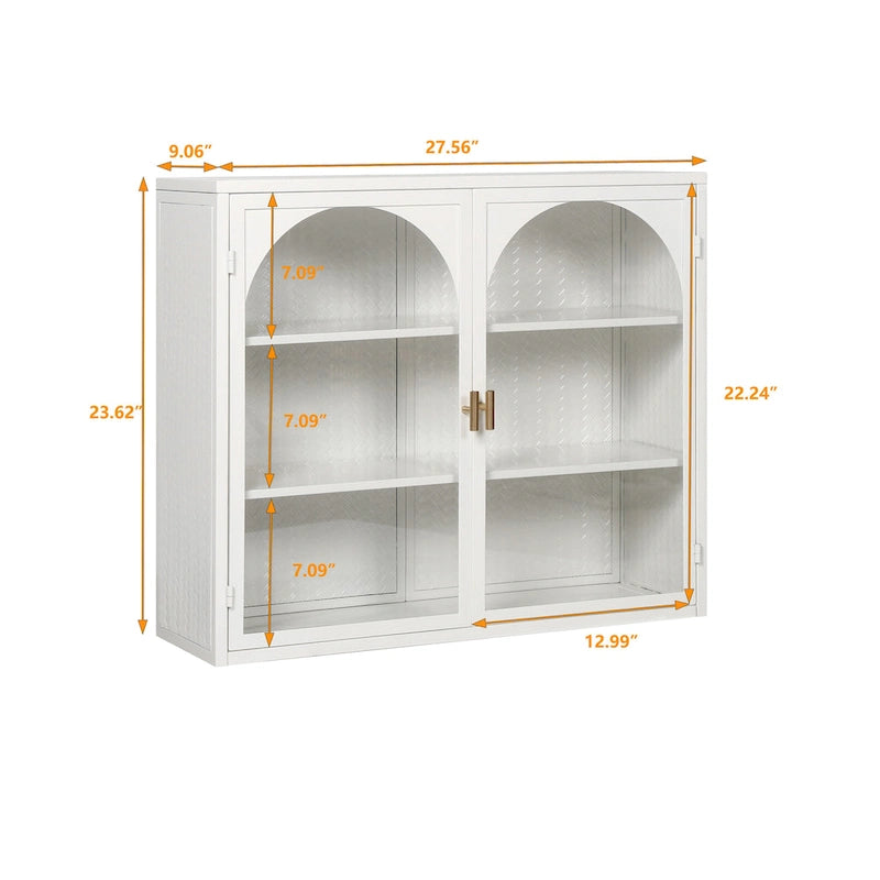 27.56Glass Doors Modern Two-door Wall Cabinet