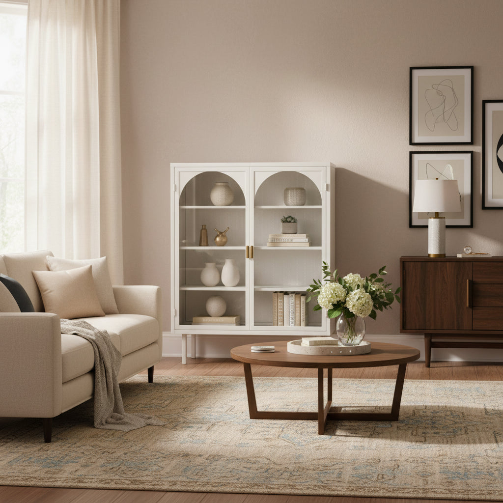 27.56Glass Doors Modern Two-door Wall Cabinet