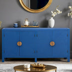 Caractéristiques uniques du meuble en placage de frêne avec portes de placard à motif de lignes rayonnantes, adapté aux salons et aux couloirs