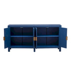 Caractéristiques uniques du meuble en placage de frêne avec portes de placard à motif de lignes rayonnantes, adapté aux salons et aux couloirs