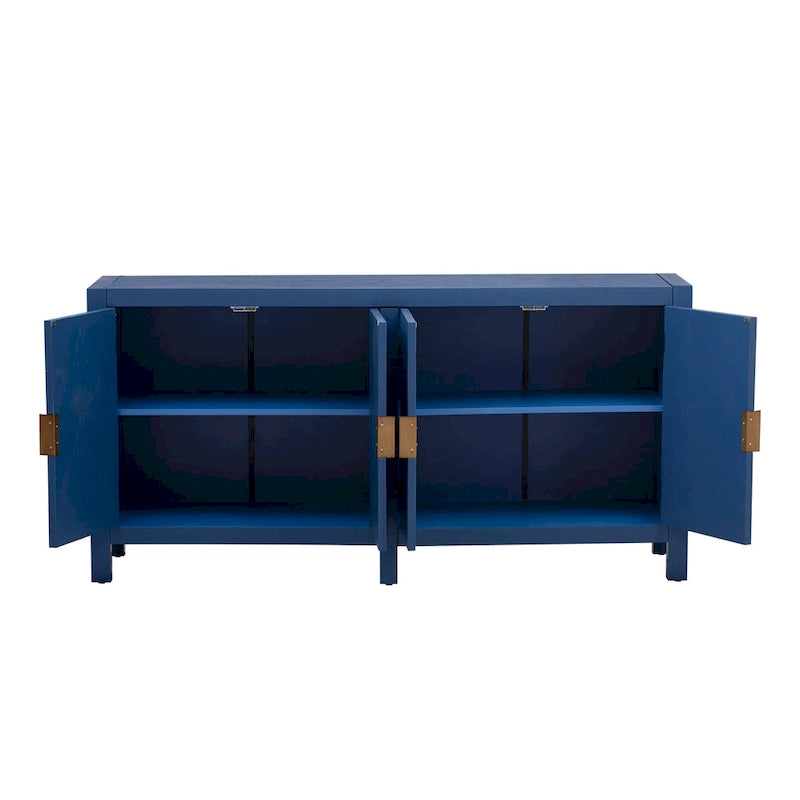 Caractéristiques uniques du meuble en placage de frêne avec portes de placard à motif de lignes rayonnantes, adapté aux salons et aux couloirs