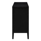 Retro Sideboard Door w/Circular Groove Design Round Metal Door Handle