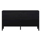Retro Sideboard Door w/Circular Groove Design Round Metal Door Handle