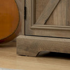 Farmhouse Buffet Cabinet with Storage Sideboard with 2 Drawers, Wine Bar Cabinet with Removable Wine Racks Storage Shelves