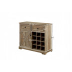 Farmhouse Buffet Cabinet with Storage Sideboard with 2 Drawers, Wine Bar Cabinet with Removable Wine Racks Storage Shelves