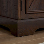 Farmhouse Buffet Cabinet with Storage Sideboard with 2 Drawers, Wine Bar Cabinet with Removable Wine Racks Storage Shelves