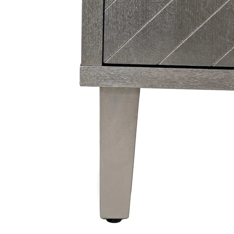 Meuble de rangement 4 portes, élégant et fonctionnel, avec pieds en pin et MDF, pour le salon, la chambre et la cuisine