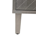 Meuble de rangement 4 portes, élégant et fonctionnel, avec pieds en pin et MDF, pour le salon, la chambre et la cuisine