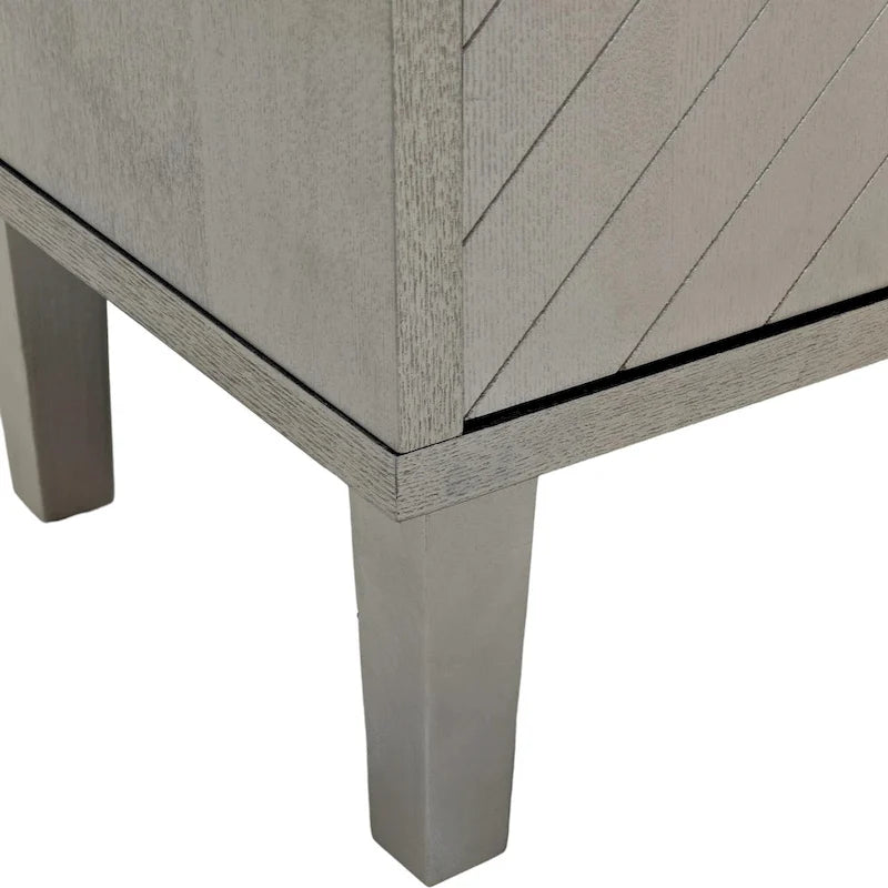 Meuble de rangement 4 portes, élégant et fonctionnel, avec pieds en pin et MDF, pour le salon, la chambre et la cuisine