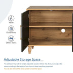 Carved Flower Door Large Storage Cabinet