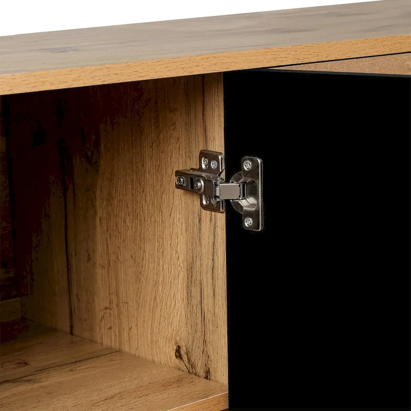 Carved Flower Door Large Storage Cabinet