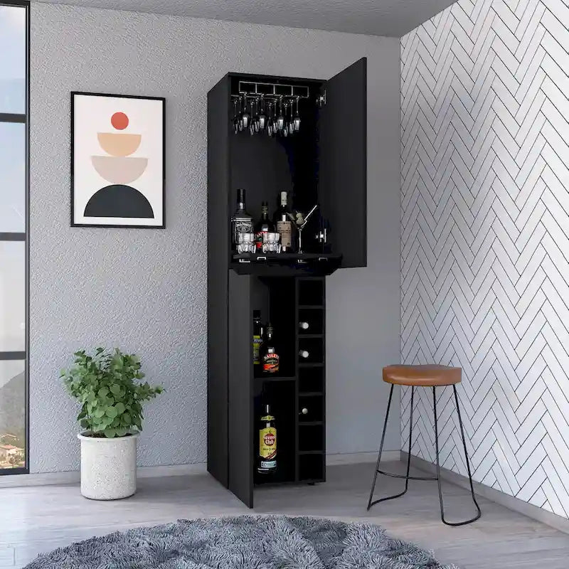 Tall Cabinet for Living Room ,Apartment, Bedroom, Black
