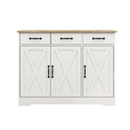 Farmhouse Buffet Cabinet Storage Sideboard with 3 Drawers and 3 Doors