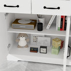 Farmhouse Buffet Cabinet Storage Sideboard with 3 Drawers and 3 Doors