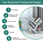 Wooden Book Tree Shelf