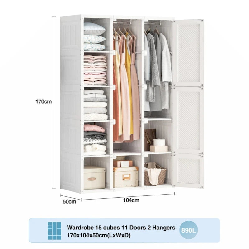 Portable Wardrobe Closets Bedroom ,Storage Organizer, Clothes Dresser, Closet Storage Organizer
