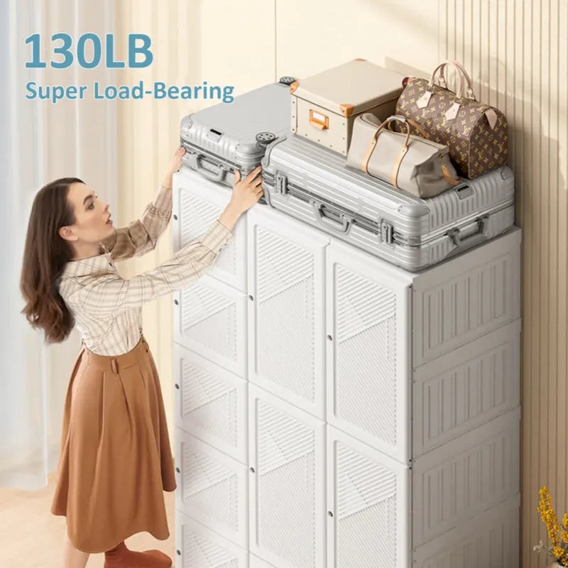 Portable Wardrobe Closets Bedroom ,Storage Organizer, Clothes Dresser, Closet Storage Organizer