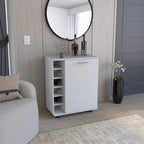 Bar Cart with Integrated Wine Storage,Spacious Cabinet and Smooth Rollers