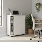 Bar Cart with Integrated Wine Storage,Spacious Cabinet and Smooth Rollers