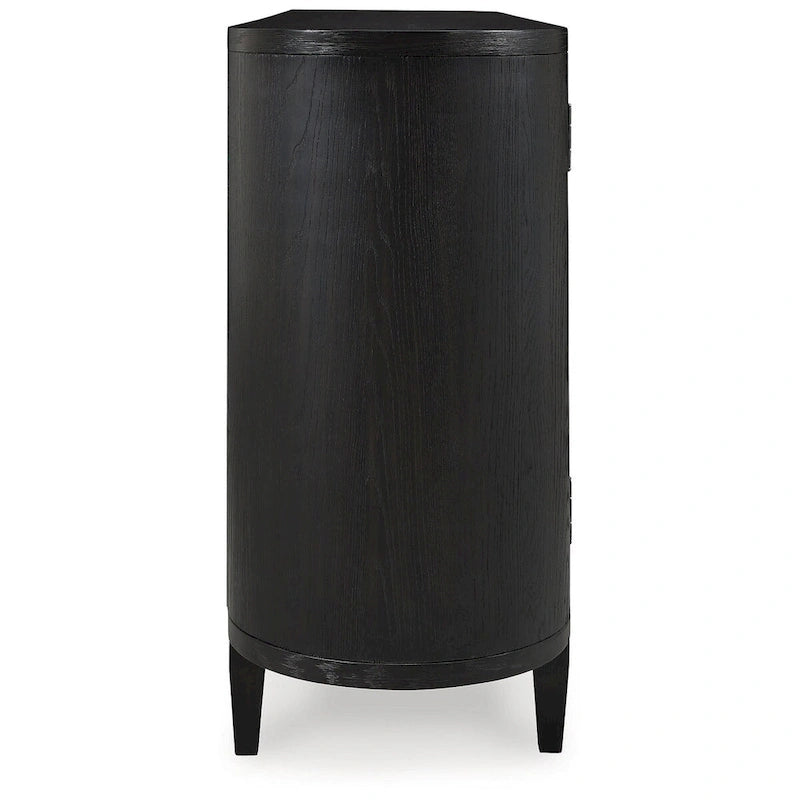 Black/Gray Two-Tone Sideboard — W 74.13 x D 17.13 x H 35.13