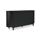 Black/Gray Two-Tone Sideboard — W 74.13 x D 17.13 x H 35.13